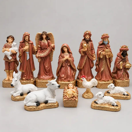 Presépio de Natal Completo 13 Peças em Gesso