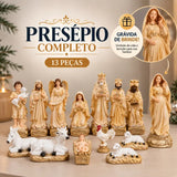 Presépio de Natal Completo 13 Peças em Gesso