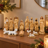 Presépio de Natal Completo 13 Peças em Gesso