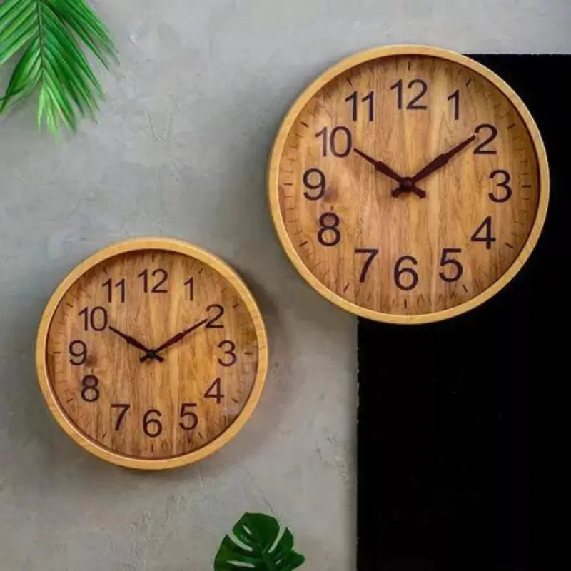 Relógio de Parede Moderno Wooden 30cm - Casas Gael