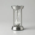 Ampulheta de Areria Decorativa Vidro e Metal 15 Minutos