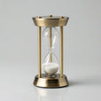 Ampulheta de Areria Decorativa Vidro e Metal 15 Minutos
