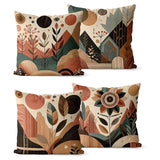 Conjunto 4 Capas de Almofadas Decorativas Tons Terrosos - Casas Gael
