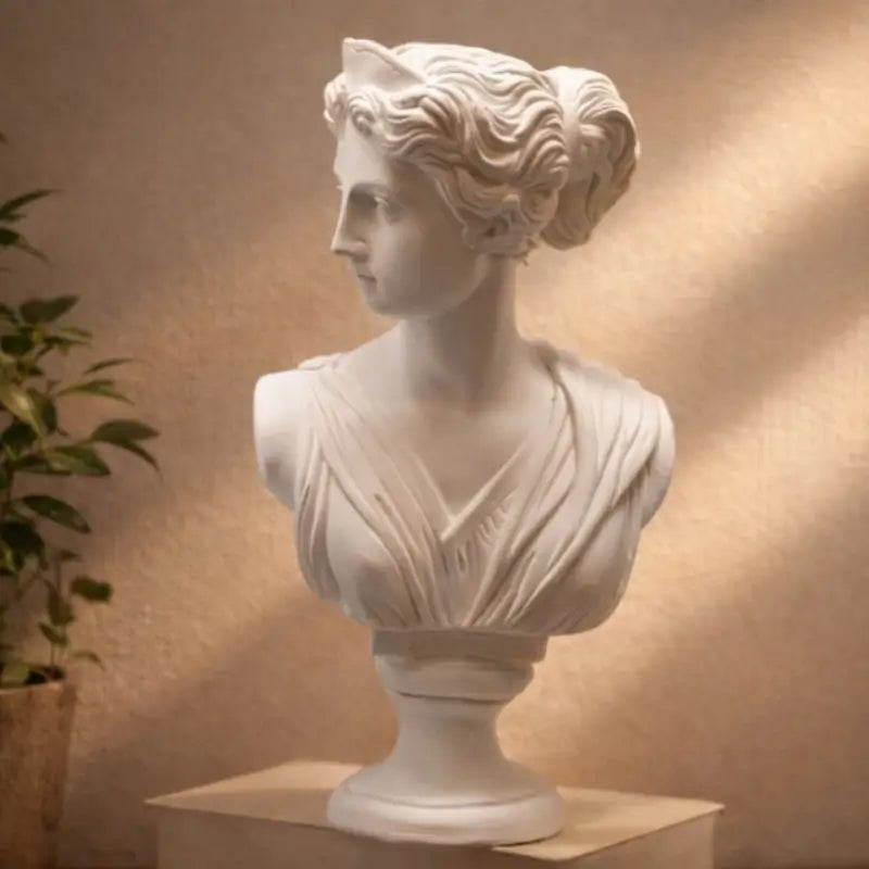 Estatueta Grega Decorativa Busto Deusa Artemis
