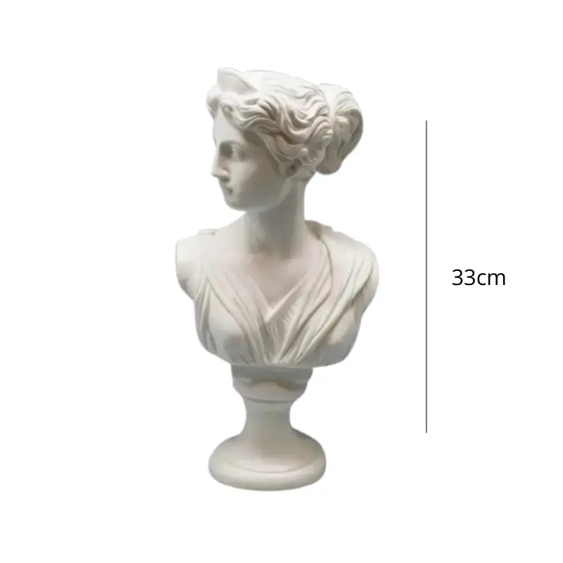 Estatueta Grega Decorativa Busto Deusa Artemis