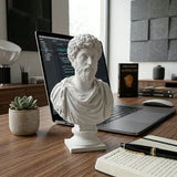 Estatueta Grega Decorativa Busto Marco Aurélio