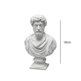 Estatueta Grega Decorativa Busto Marco Aurélio