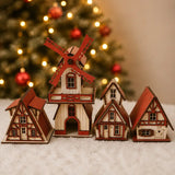 Decoração de Natal Vila completa com 4 Peças - Casas Gael
