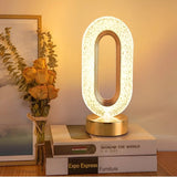 Luminária de Mesa Cristale Oval Luxuosa - Casas Gael