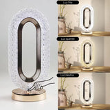 Luminária de Mesa Cristale Oval Luxuosa - Casas Gael