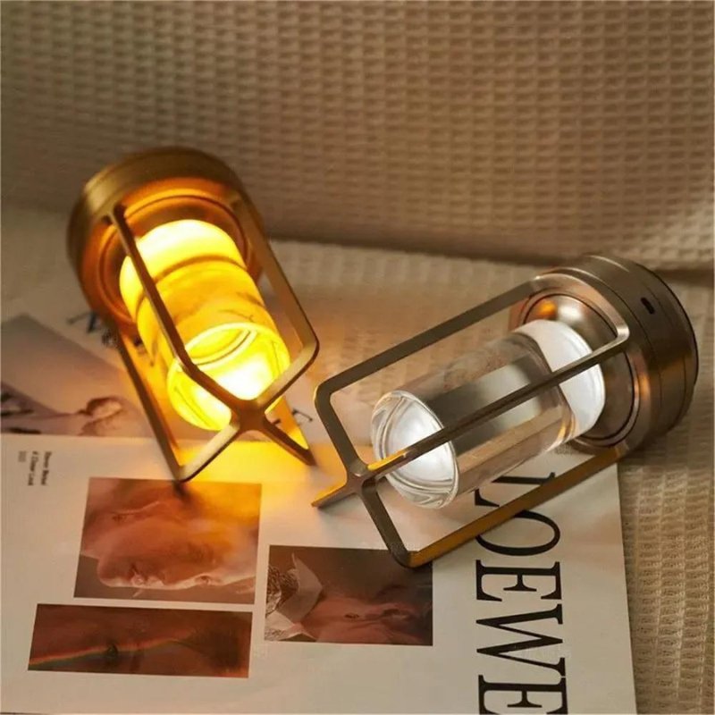 Luminária de Mesa Decorativa em Metal LED Dimerizável - Casas Gael