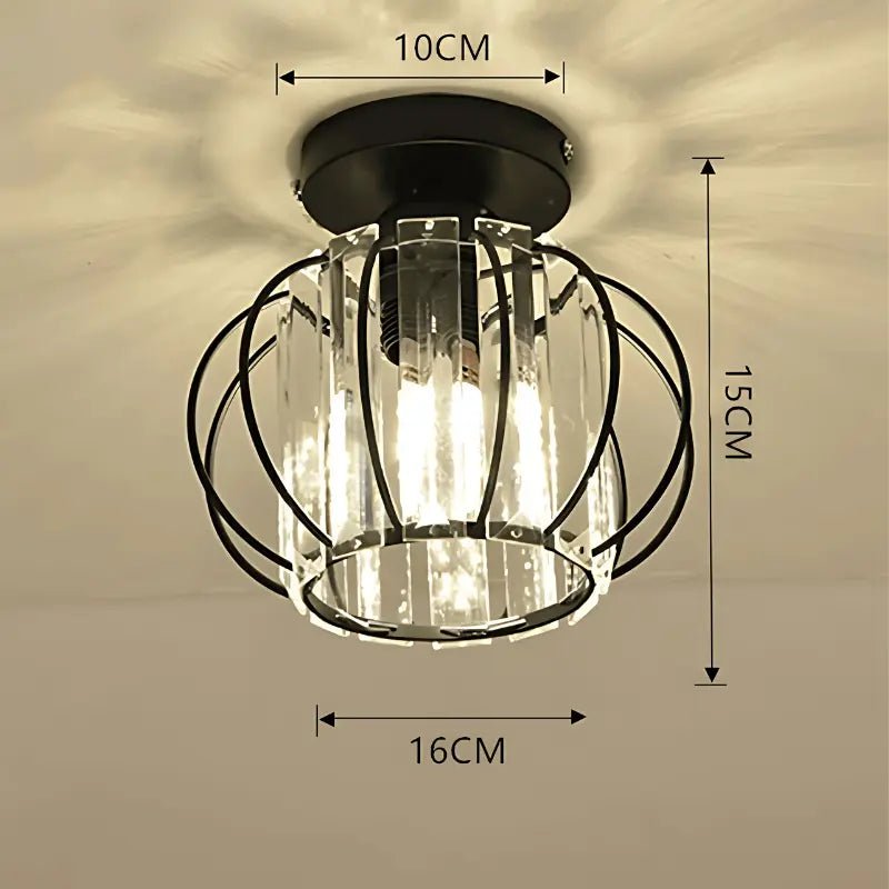 Luminária de Teto Decorativa Cúpula em Vidro - Casas Gael