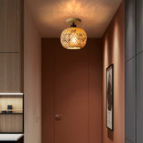 Luminária de Teto Rattan Fibras Naturais - Casas Gael
