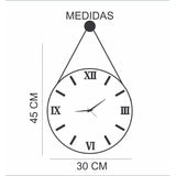 Relógio de Parede Decorativo Com Alça Para Sala e Quarto - Casas Gael