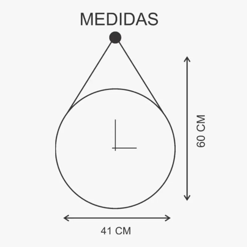 Relógio de Parede Decorativo Com Alça Para Sala e Quarto - Casas Gael