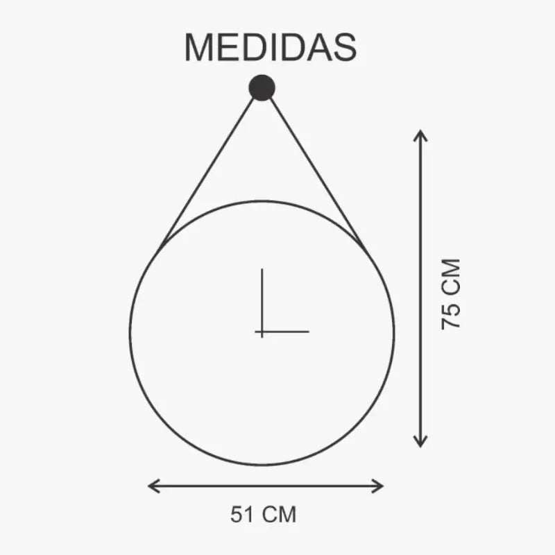 Relógio de Parede Decorativo Com Alça Para Sala e Quarto - Casas Gael