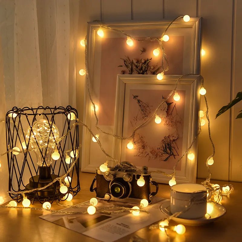 Varal de luzes decorativa para natal - Casas Gael