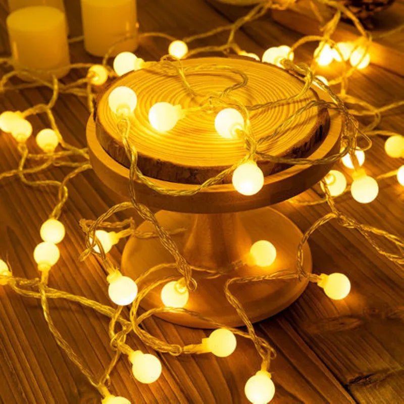 Varal de luzes decorativa para natal - Casas Gael
